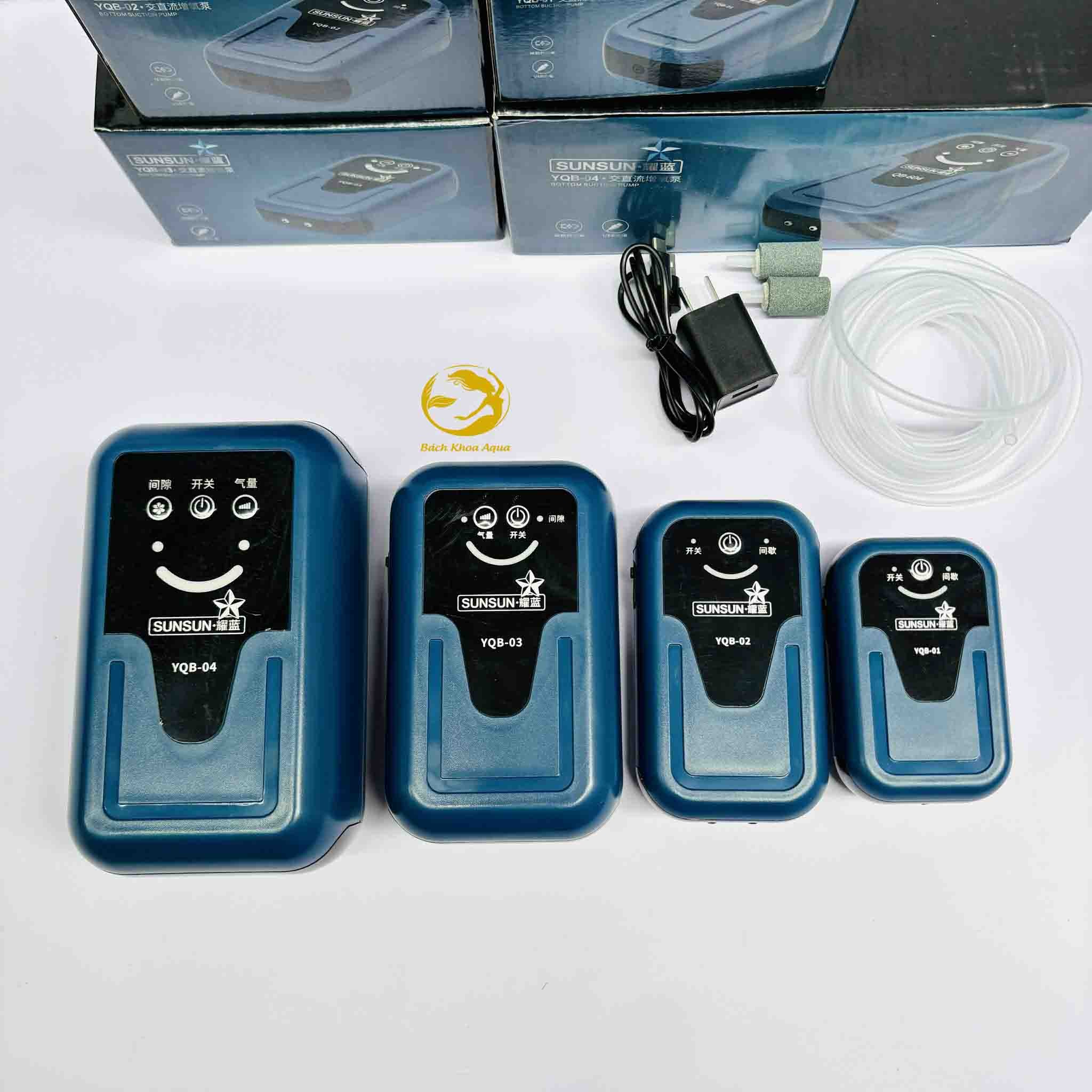 Máy sủi tích điện Sunsun YQB 1 vòi / 2 vòi
